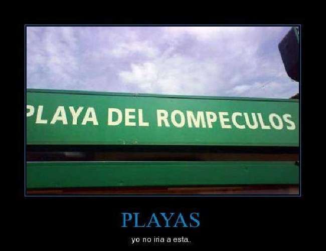 Yo a esta playa no quiero ir.