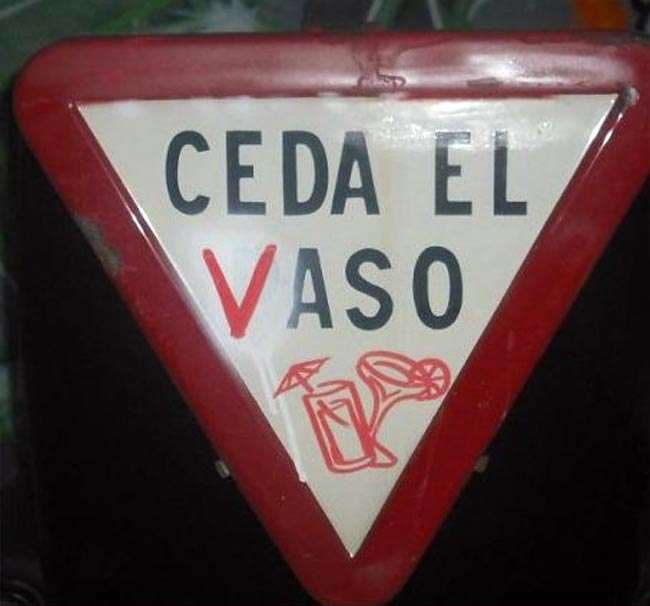 Ceda el Vaso, sin palabras...