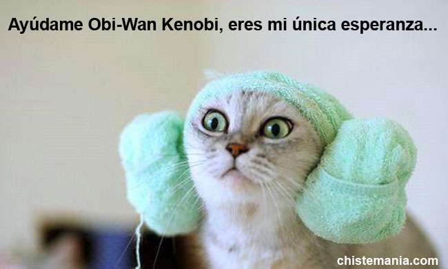 Ayúdame Obi-Wan Kenobi, eres mi única esperanza.